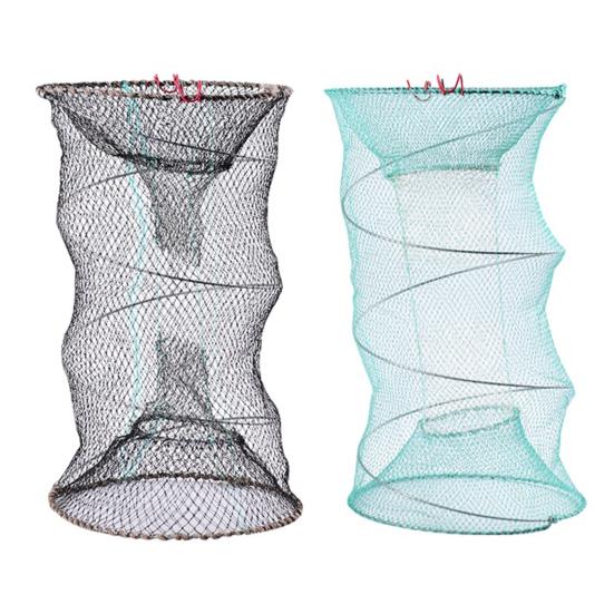 Fish Basket Mesh Shrimp Crab Trap Easy to Use Collapsible Portable Fish Cage