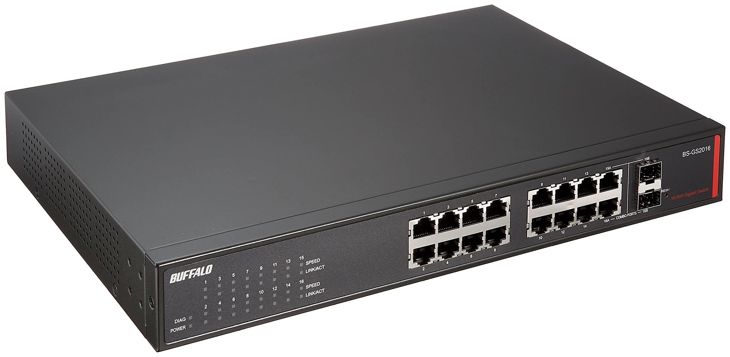 

BUFFALO Layer 2 Giga Smart Switch 16 Port BS-GS2016 чорний