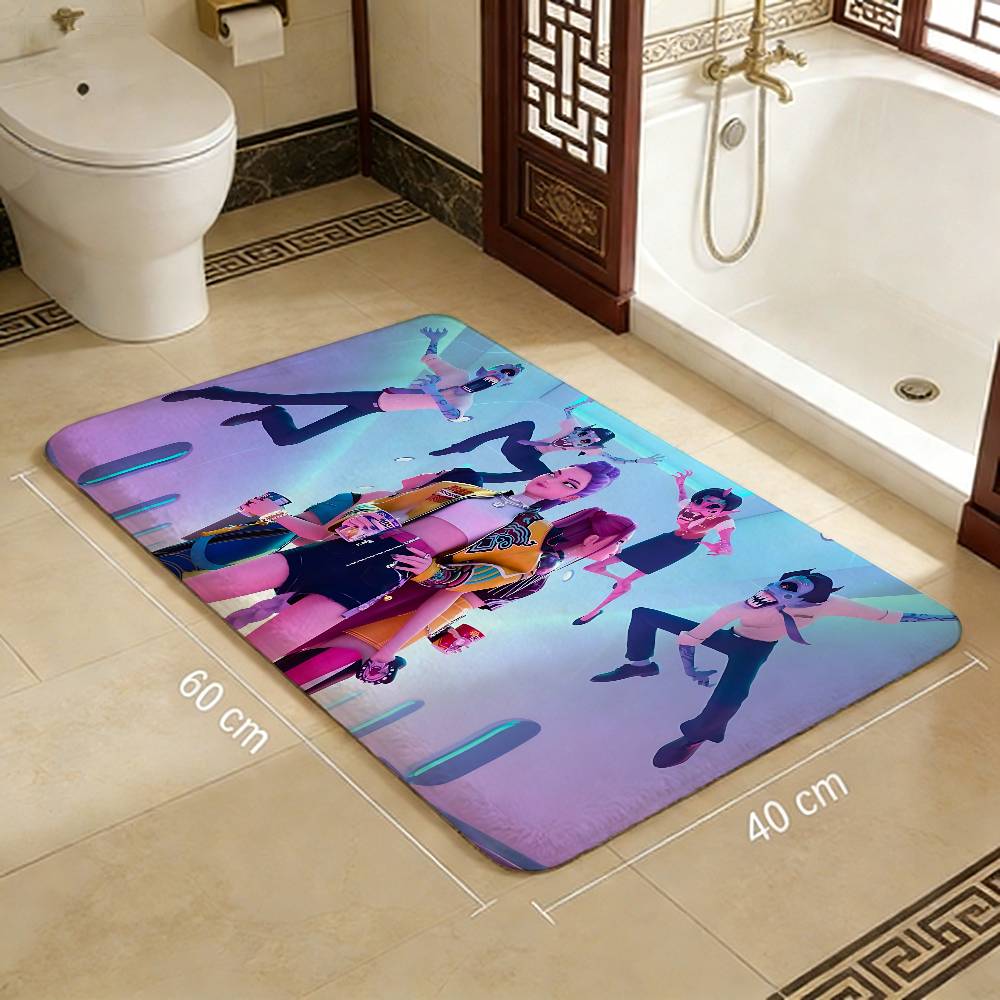 Kpop D-demon Hunters Hallway Carpet Washable Non-Slip Living Room Sofa Chairs Area Mat Kitchen Doormat Area Rug