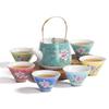 Jingdezhen Famille Rose Peony Ceramic Tea Set