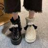 Cute Cartoon Warm Thickened Velvet Snow Boots Women's Winter New Korean Version Versatile Thick-soled Muffin Short Boots