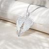 Elegant Angel Wing Heart Shaped Pendant Necklace for Women, Exquisite Versatile Fashion Jewelry Gift