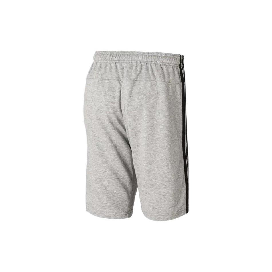 Men's adidas Stripe Logo Training Knit Casual Sports Shorts Gray DU7831