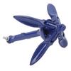 Marine Anchor Blue Aluminium Foldable Boat Kayak Anchor with Yellow Rope for Fishermen