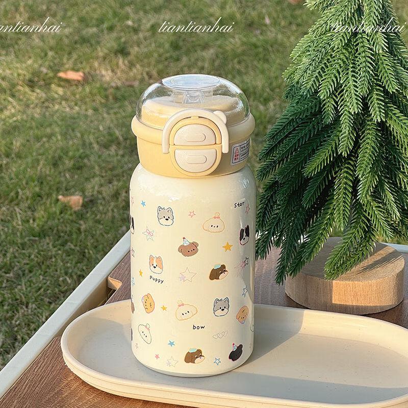 Xiaoyueya 316 Stainless Steel Insulated Kids Water Bottle with Straw 500ml