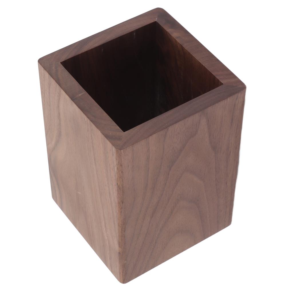 Cooking Utensil Container Smoothing Stable Large Capacity Simple Wooden Pen Holder for Kitchen Family Office