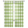 Tratamento de Janela Xadrez Verde Branco Tule Cortinas Voil Modernas para Cozinha Sala de Estar Cortinas de Decoração para Quarto