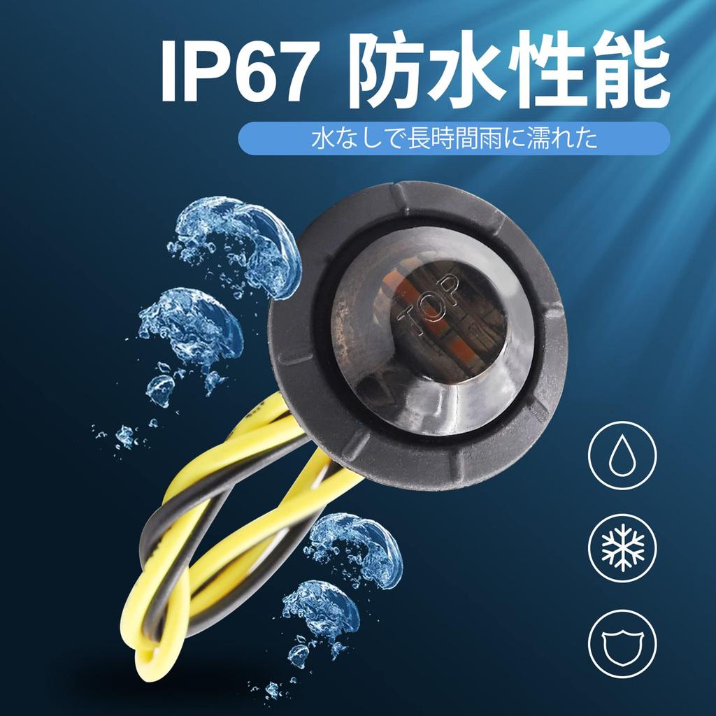 Side Markers, LED 24V Truck Marker Lamp RV Bus Shoulder Light Tiger 3 LED