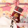 Christmas Stockings Large Plush 3D Santa Snowman Reindeer Bear Hanging Stockings for Mantel Tree Fireplace Holiday Party Decor