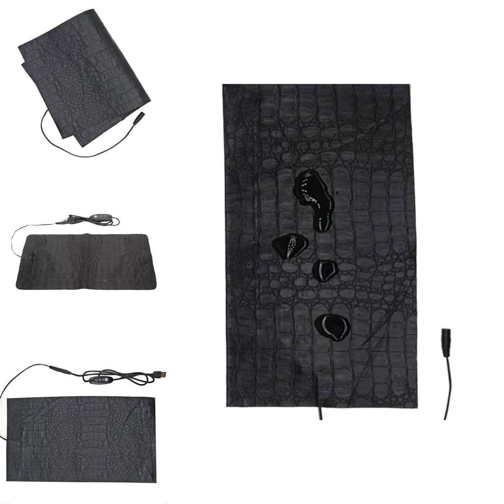 Premium Usb Heated Pet Mat With Adjustable Temperature For Dogs And Reptiles In Crocodile Pattern Leather