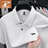 DELHUI Men's Short Sleeve Cotton Polo Shirt