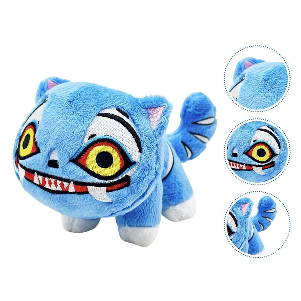 YOUKUKE Demon Hunter Plush Toy, Roaring Tiger Design, Collectible Doll for Kids and Adults, 18*10cm, Blue