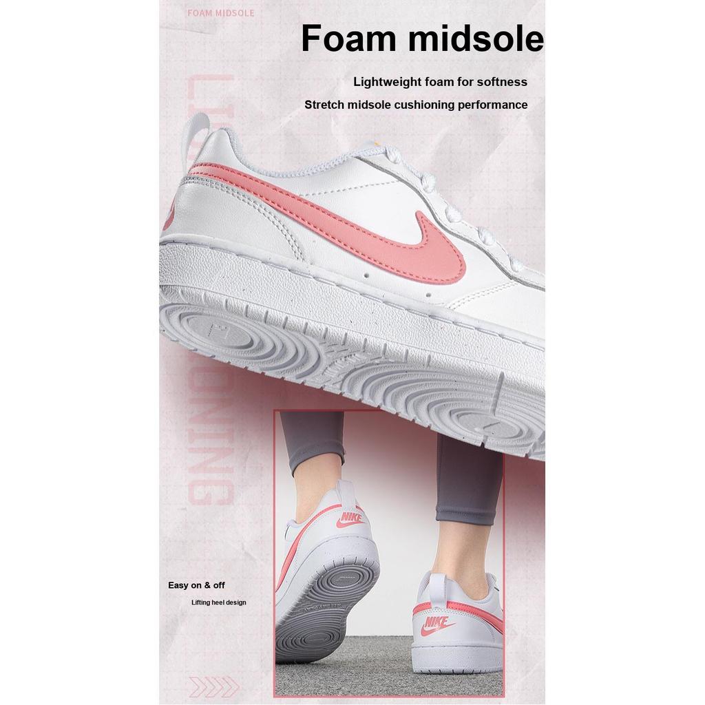 Nike Court Borough Low 2 GS Weiß Coral Chalk Kinder Sneaker Laser-Orange BQ5448-124