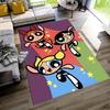 Powerpuff Girls Abenteuer-Bereichsteppich Geeignet für Studentenwohnheim Foyer Flur Dekorieren Sie das Zimmer Anti-Rutsch-Teppich Anime Büro-Dekor