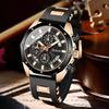 Men's Silicone Strap Watch with Multifunctional Calendar Design Waterproof Sports Wristwatch for Daily Use and Outdoor Activities