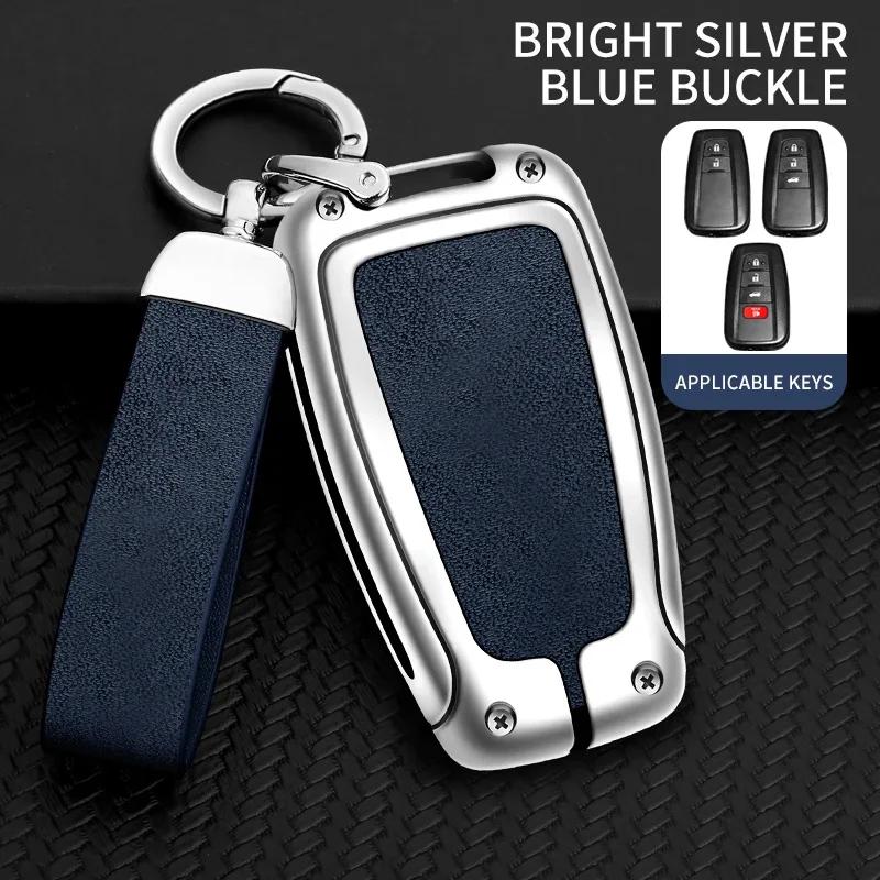 Zinc Alloy Leather TPU Car Remote Key Bag For Toyota Highlander Camry Corolla RAV4 Prado 2018 2020 2021 2010. 22 Accessories