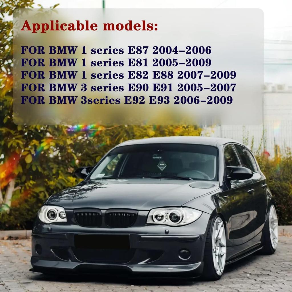Door Side Mirror Covers Mirror Caps For Cars Rear View Cap For 3-Series E90 E92 E93 Sedan Pre-LCI 2005-2007 (Glossy Black)