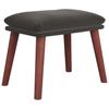 Relax Chair with Footstool Dark Gray Velvet
