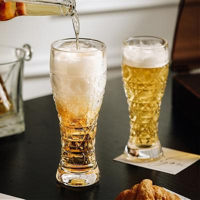 330ml/500ml Beer Glass Craft Beer Cup Thickened Craft Beer Glass Home Wheat Beer Glass Large Capacity Water Cup Bar Accessories