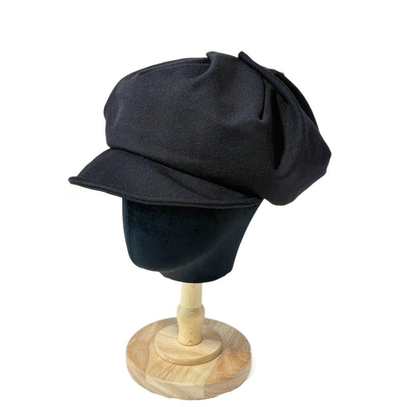 25 Early autumn new quality modern retro black personalized octagonal hat women's British soft-brimmed newsboy hat tide