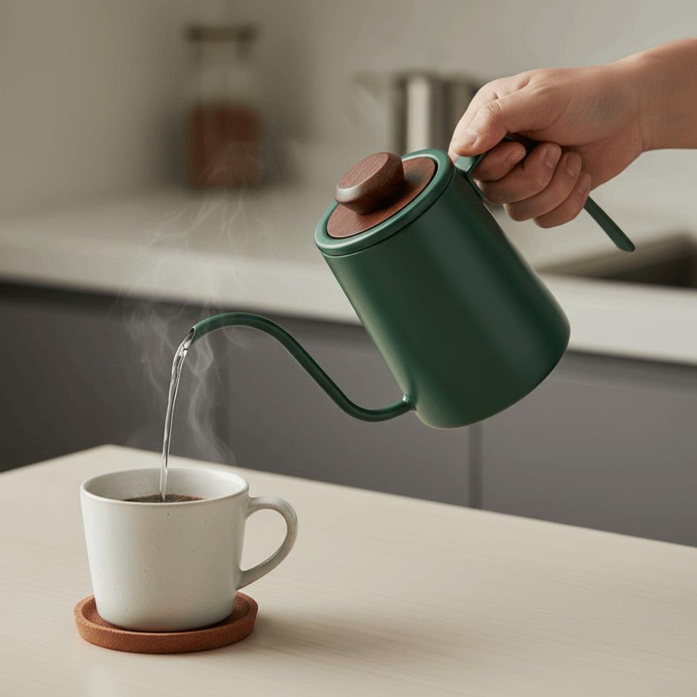 304 Stainless Steel Goose Neck Coffee Pot Drip Spout Hand Brewing Kettle  Pour Over Brewing