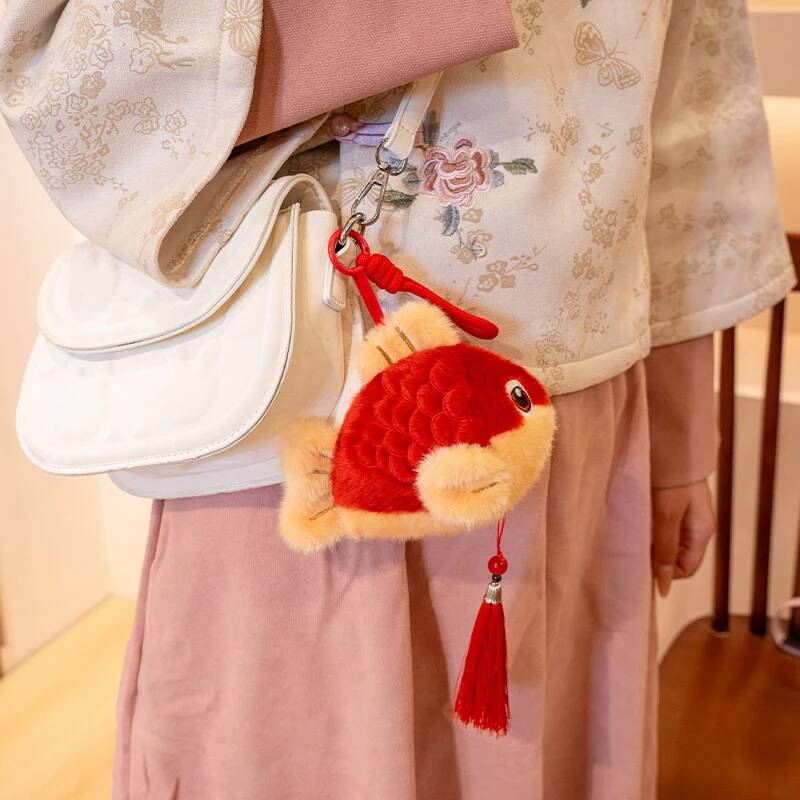 2026 New Popular Red Carp Plush Toy You Abundance Year After Year Cartoon Captured In Reality Carp Fish Doll New Year Decor
