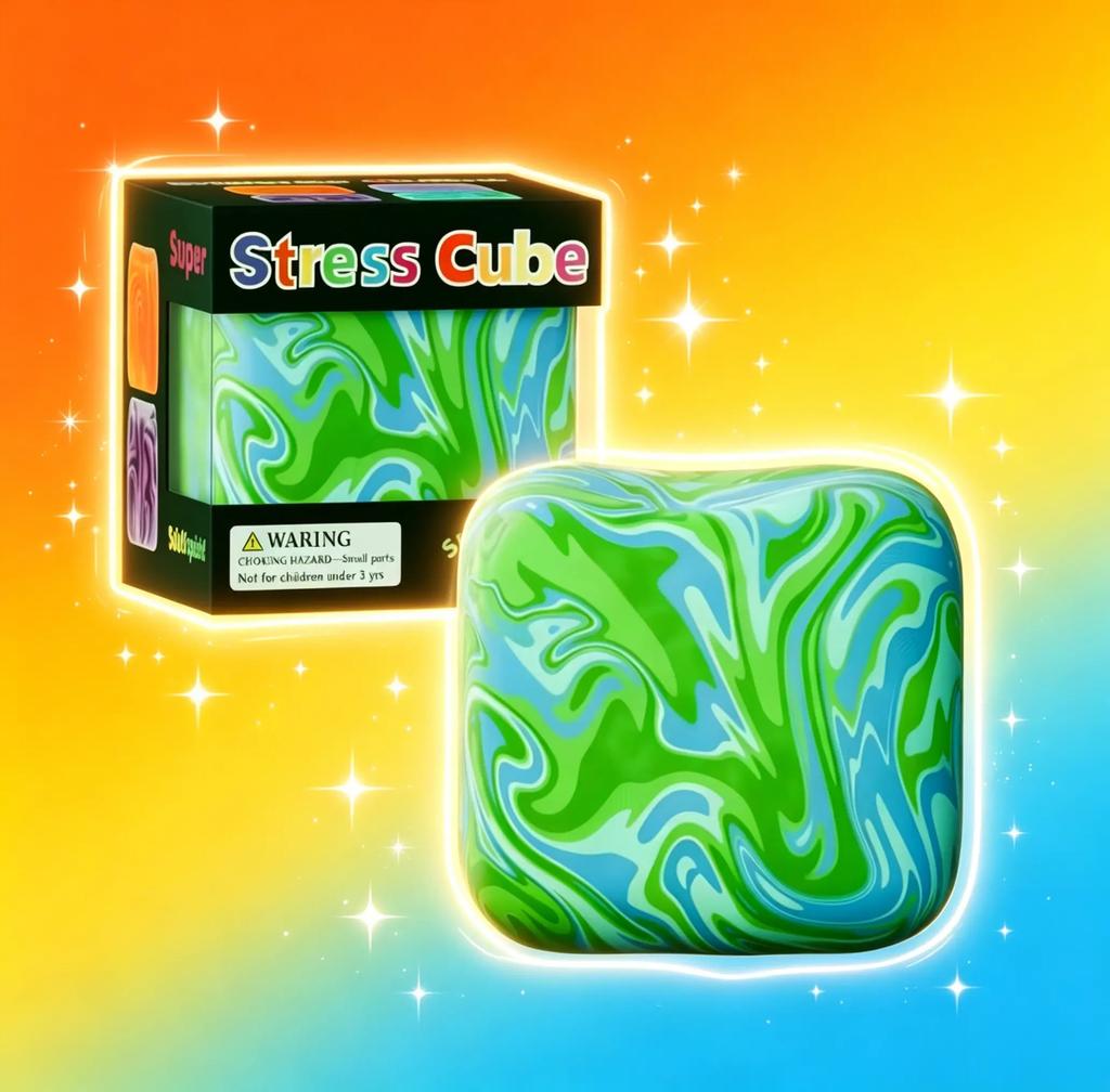 Adhd Toy New Squishy Toy Needoh Jellyfish Cube Stress Relief Fidget Sensory Anti Anxiety Squeeze Toy New