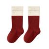 Red Compression Stocking Sweat-absorbing Princess Socks New Middle Tube Socks  Toddler Girl