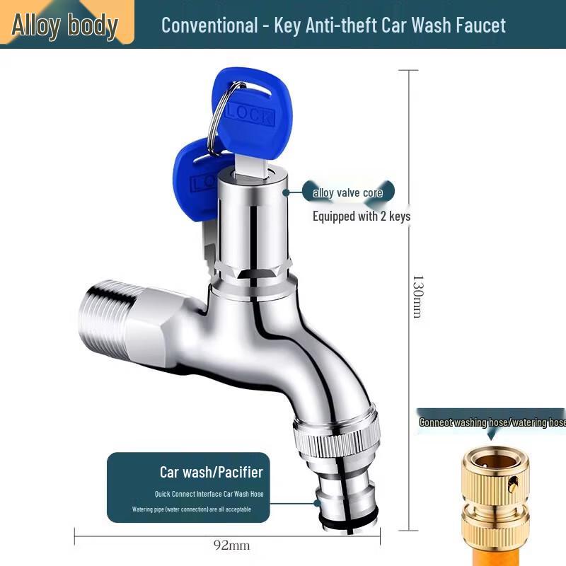 ZISIZ All-Copper Outdoor Locking Faucet