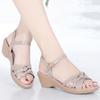 5cm Comfortable Platform Wedges Shoes Summer 2025 Women's Genuine Leather Sandals for Office Mom Work Beach Big Size 41 42 43