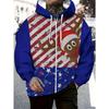 Men's Trendy Street Hooded Sweatshirt with Printed Design, Featuring a Hood Strap. Suitable for Daily Outings and Casual Gatherings.