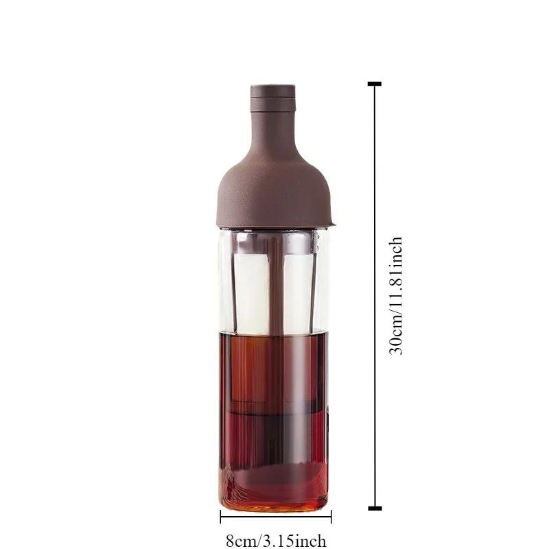 500ml Cold Brew Coffee Pot High Borosilicate Glass Household Cold Brew Bottle Cold Brew Fruit Tea Kettle for Home Use Coffee Pot