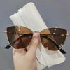 Chic INS Butterfly Frame Cat Eye Sunglasses for Women - European and American Trend Metal Glasses.