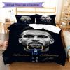 LY Poster Bettwäsche Steppbett Set Bettbezug Kissenbezug Heimdekoration Geburtstagsgeschenk (1 Bettbezug + 2 Kissenbezüge, ohne Füllung)