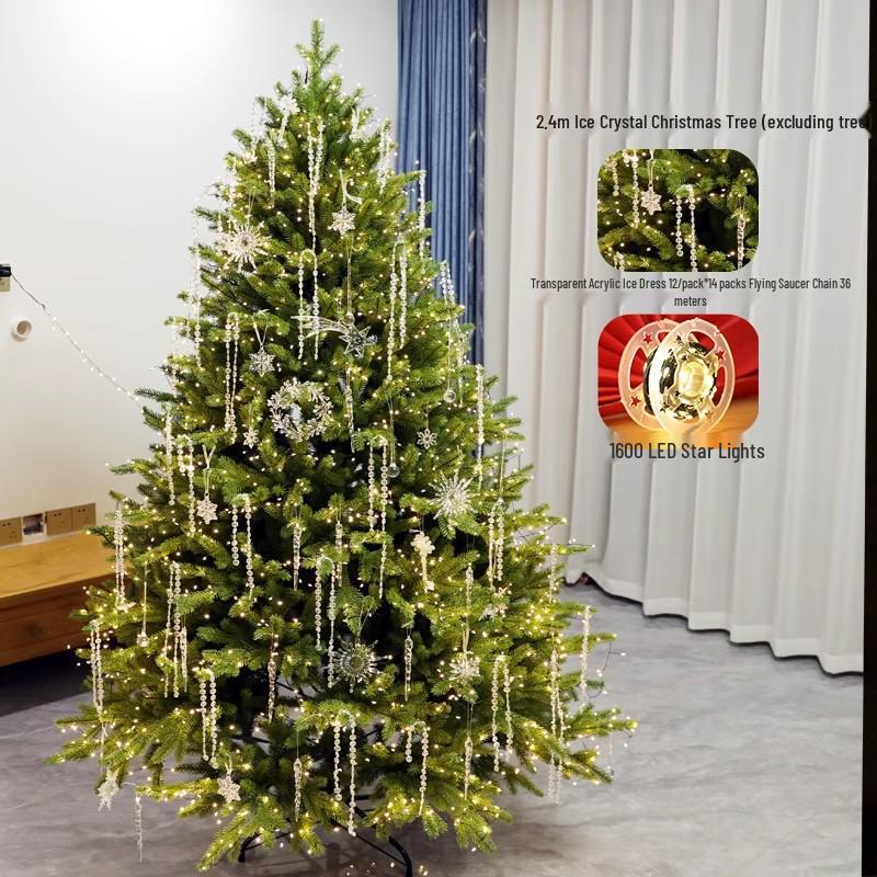 2025 Large Luminous Christmas Tree with Ornaments for Indoor Decoration