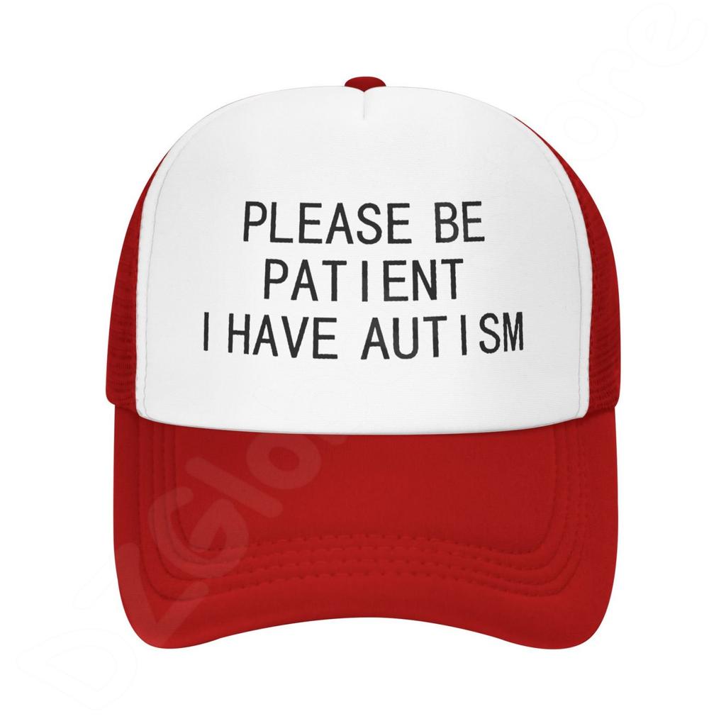 Please Be Patient I Have Autism Letter Casual Washed Cotton Baseball Cap Men Solid Denim Dad Hat Visor Outdoor Trucker Caps