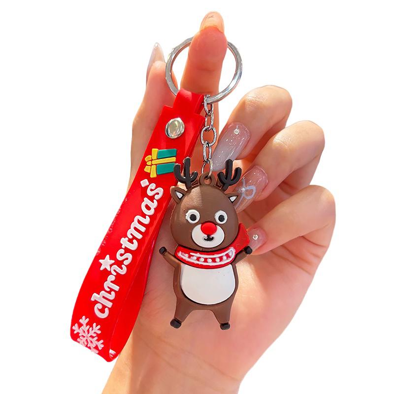 Christmas Accessories Cute Cartoon Design Office Gifts Keychains PR Gift Keyring Funny Various Styles