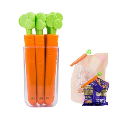 5PC Abdichtung Zange Lebensmittel Tasche Verschluss Clip Cartoon Karotte Form Feuchtigkeit-Beweis Klemme Frisch Halten Abdichtung Clip Küche zubehör