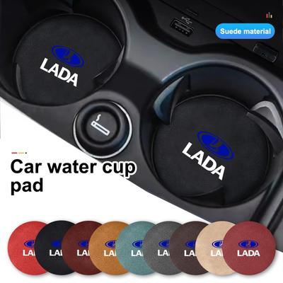 2PCS Car Coaster Cup Holder Anti-slip Accessories For Lada Vesta Niva Samara Kalina Largus Priora Xray Granta
