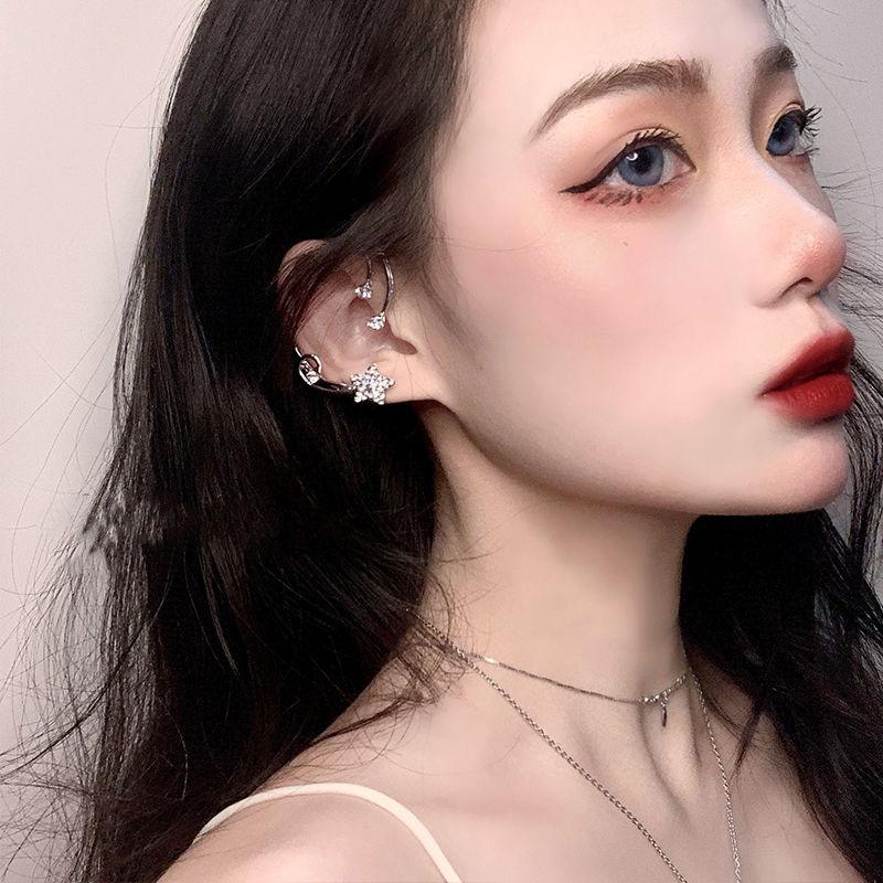 Diamond ins Meteor Star Ear Hanging Earrings Cold Wind Niche Versatile Personality Earrings Earrings Women