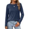 Elegante effen kleur lange mouwen katoenen T-shirt tops vrouwen O-hals alle match Harajuku Y2K vrouwelijke kleding losse casual T-shirts femme
