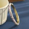 Gold Plated Enamel Bangle Bracelet Retro Light Luxury Flower Enamel Bangle  Traditional Chinese