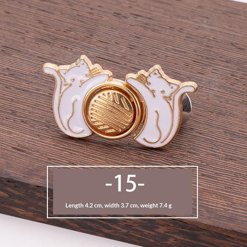 Various Cute Styles No Sew Waist Tightener Buttons Alloy Adjustable for Jeans Skirt Pants Waist Adjustment Accessory
