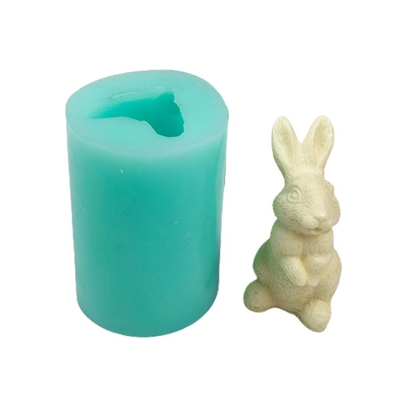 3D Easter Rabbit Silicone Candle Mold for Resin Clay Chocolate Decorating Tool