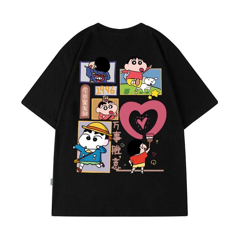 New Style New Crayon Shin-chan Setsubun Boys Girls Short Sleeve Street Casual Children's T-Shirt