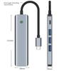 USB Type-C Docking Station with One-Button Screen Stop, High-Speed USB 3.0, HD TV Projection, Lightweight Aluminum Converter.