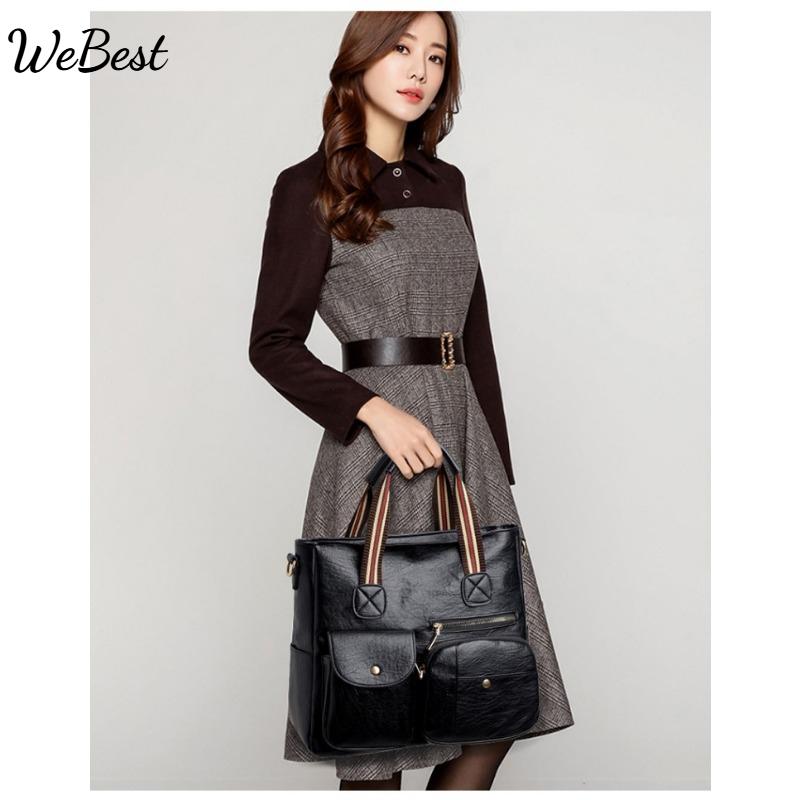

PU Retro Minimalist Single Shoulder Tote Bag