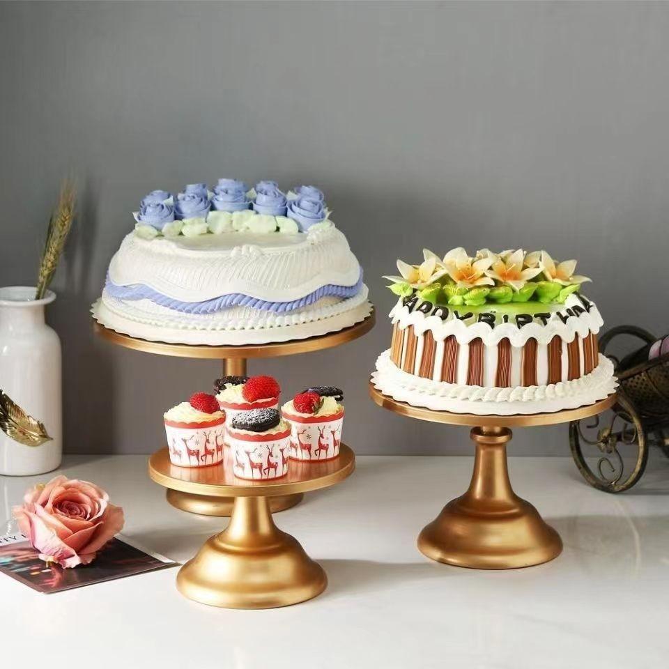 20/25/30CM Birthday Wedding Metal Iron Cake Stand Round Seat Nordic Dessert Table Decoration Display Stand Cake Tray