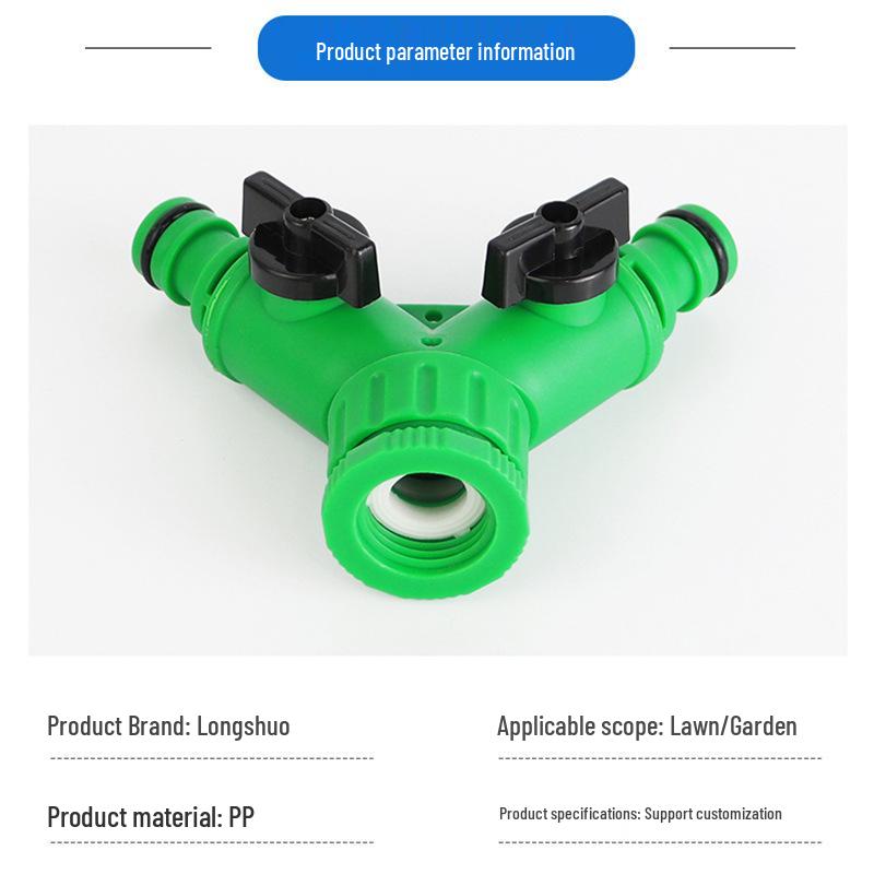 Faucet Connector 1-to-2 Plastic Tee Quick Connector Three-Way Diverter.