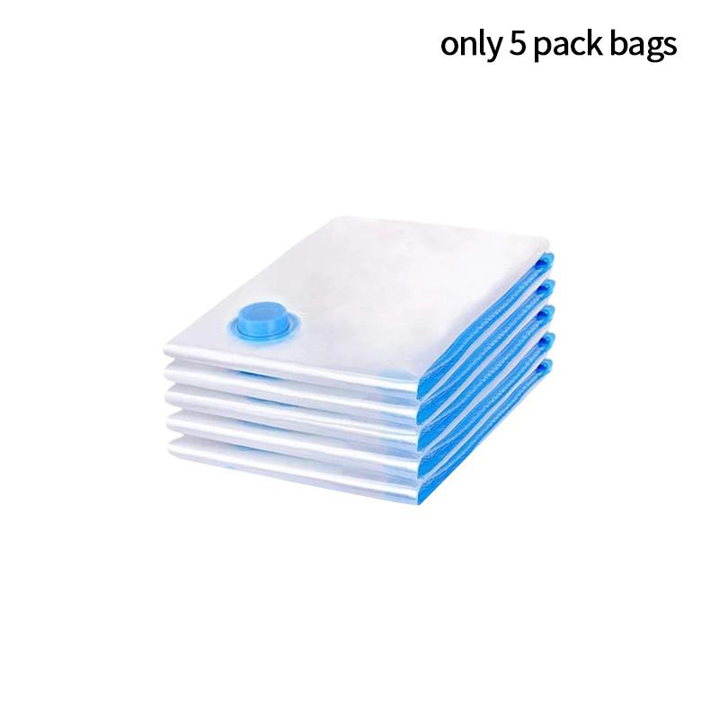 1/3/5pcs Vacuum Storage Bags Seal Bag with Valve Vacuum Space Saving Clothes Organizer Wardrobe Pillow Bedding Blanket Storage